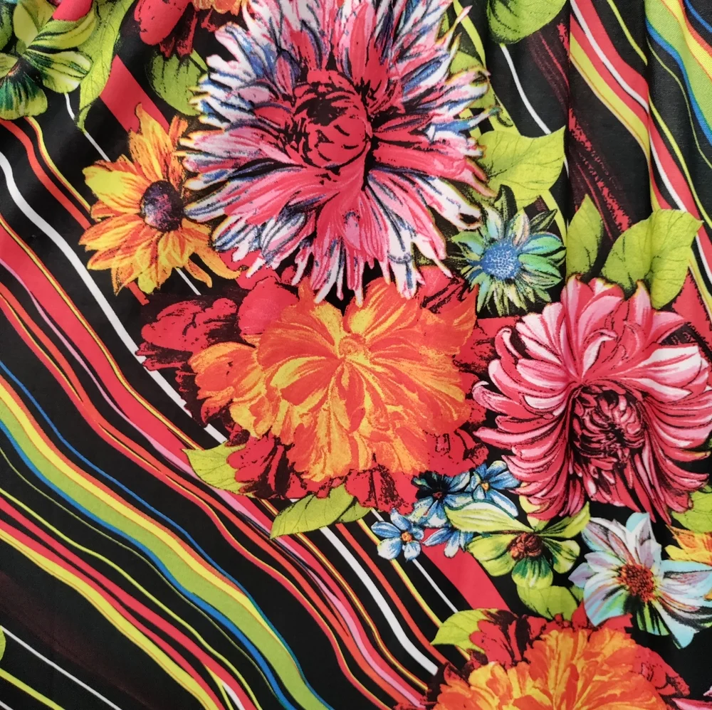Just Love - Women's long, multicolored floral maxi tank top dress. Size - L - Picture 4 of 6